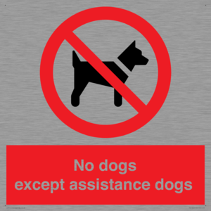 No dogs except assistance dogs